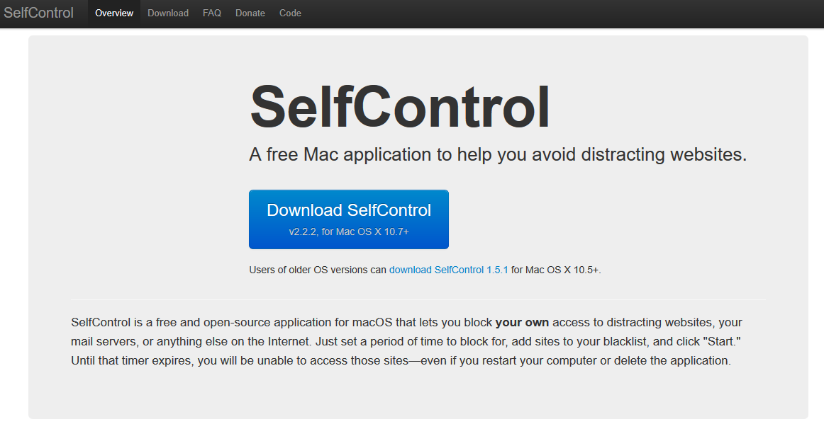 SelfControl- Apps To Help You In Focus