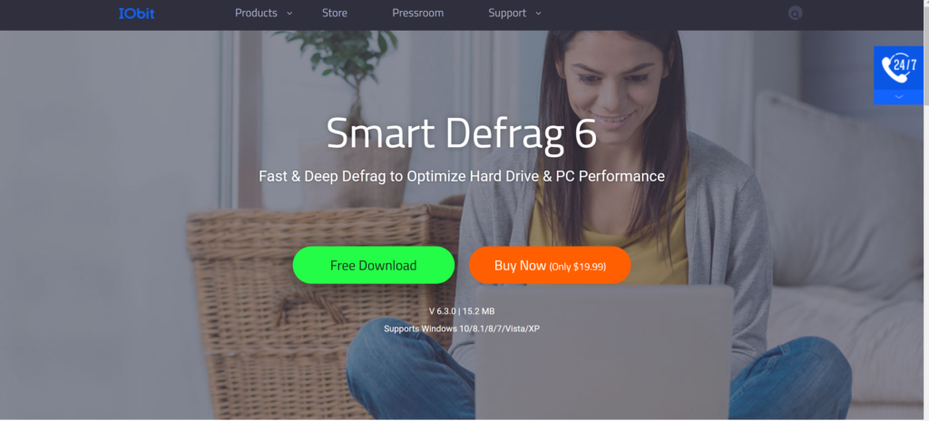 Smart Defrag disk free software