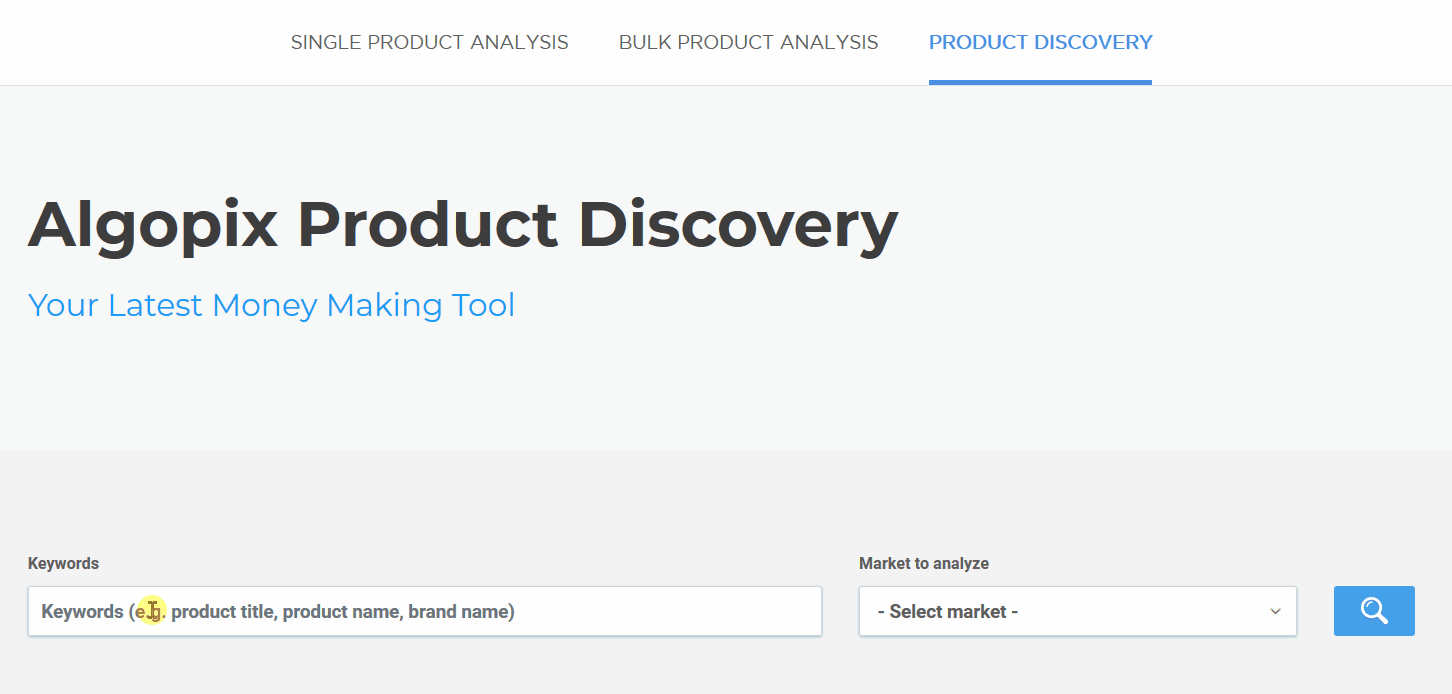 Algopix Review - product discovery