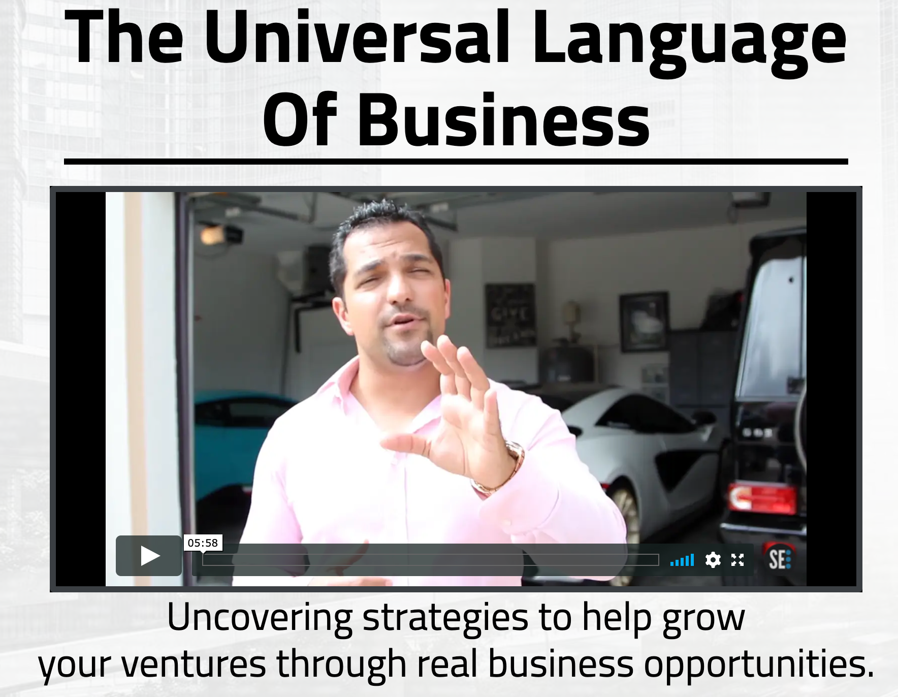 Universal Language Of Business Course – Secret Entourage Academy