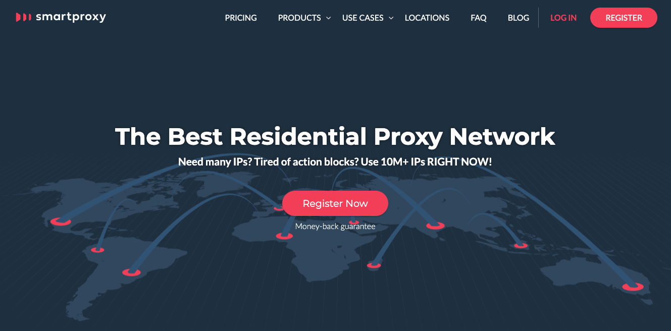 Smartproxy homepage