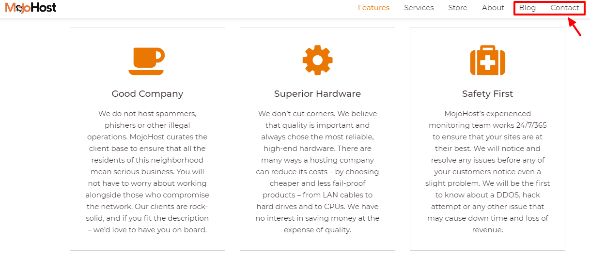 Check Out Superior Hardware System at Mojohost - features