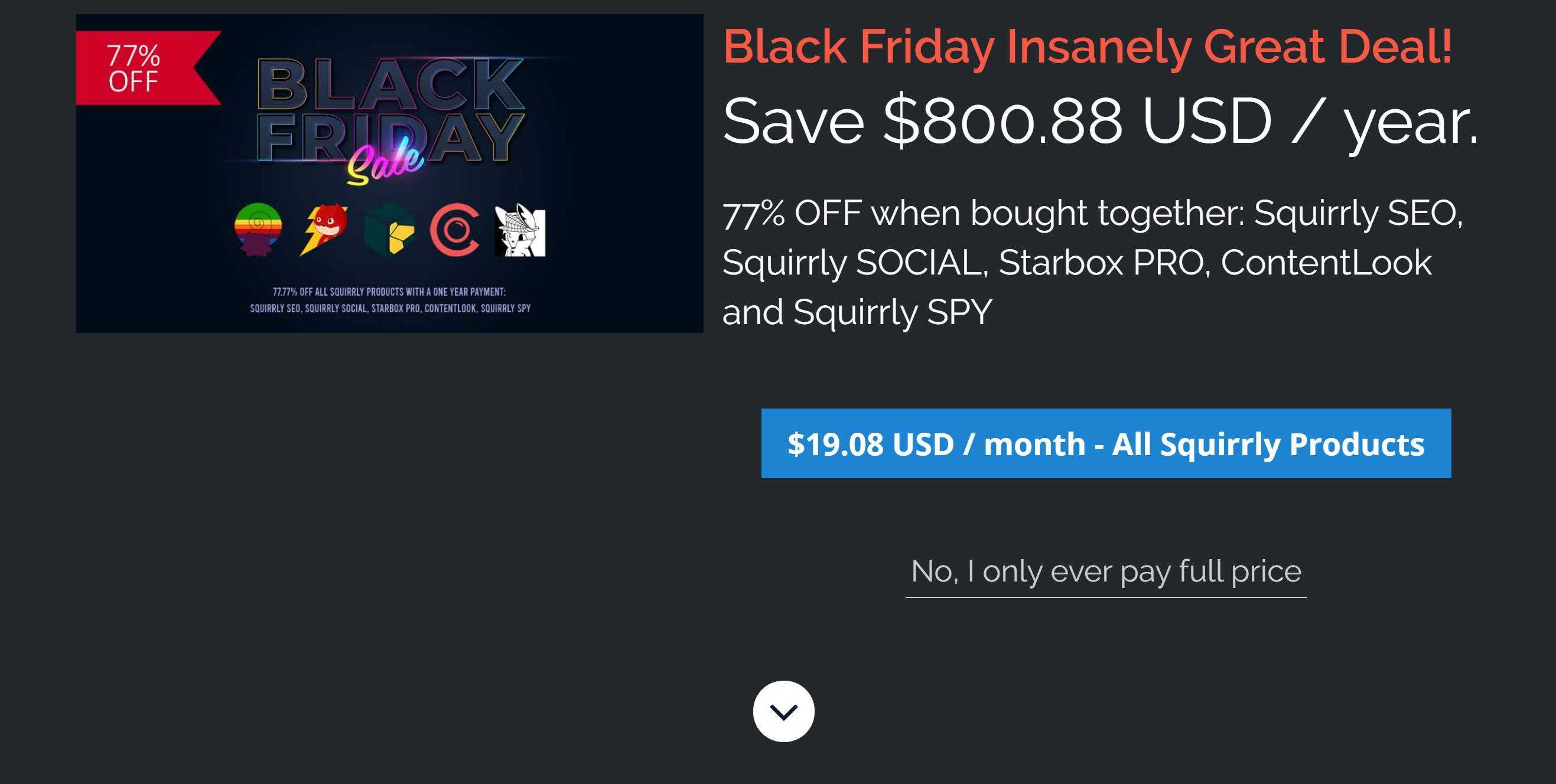Squirrly Black Friday deals discount