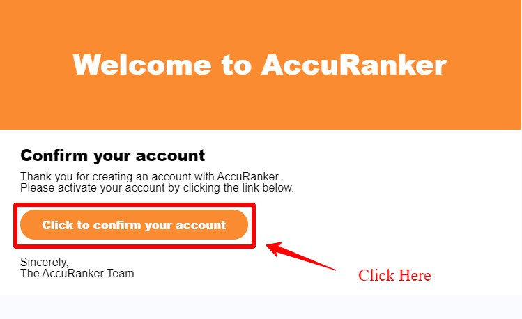 AccuRanker Review -Verify Email Address