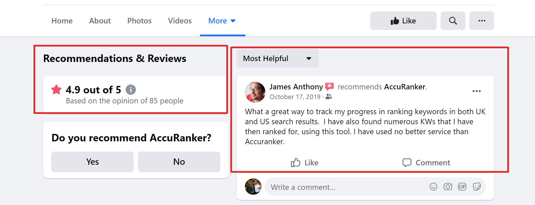 Accuranker Review- Keyword History