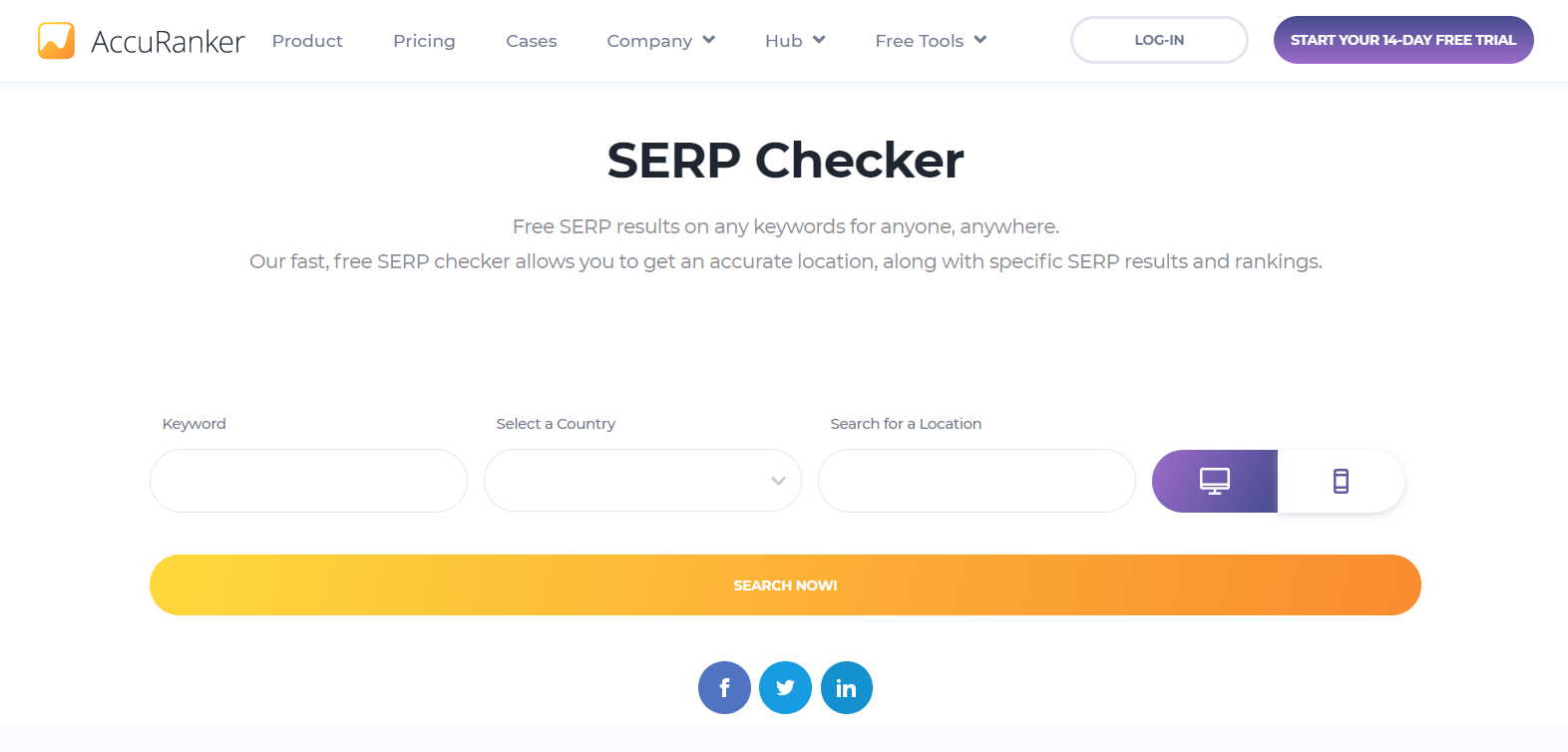 Free Google SERP Checker - AccuRanker