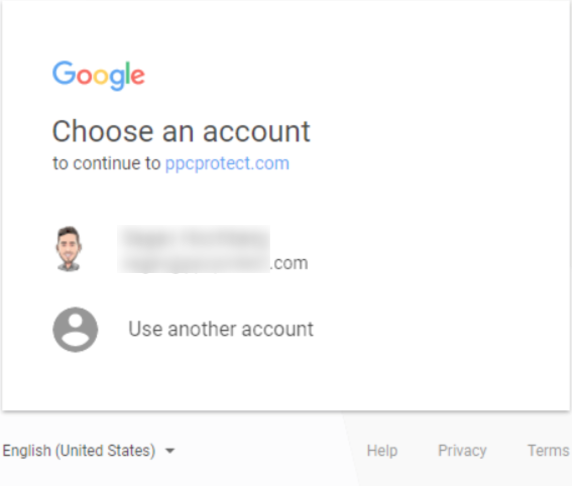 PPC Protect Review- Select A New Account