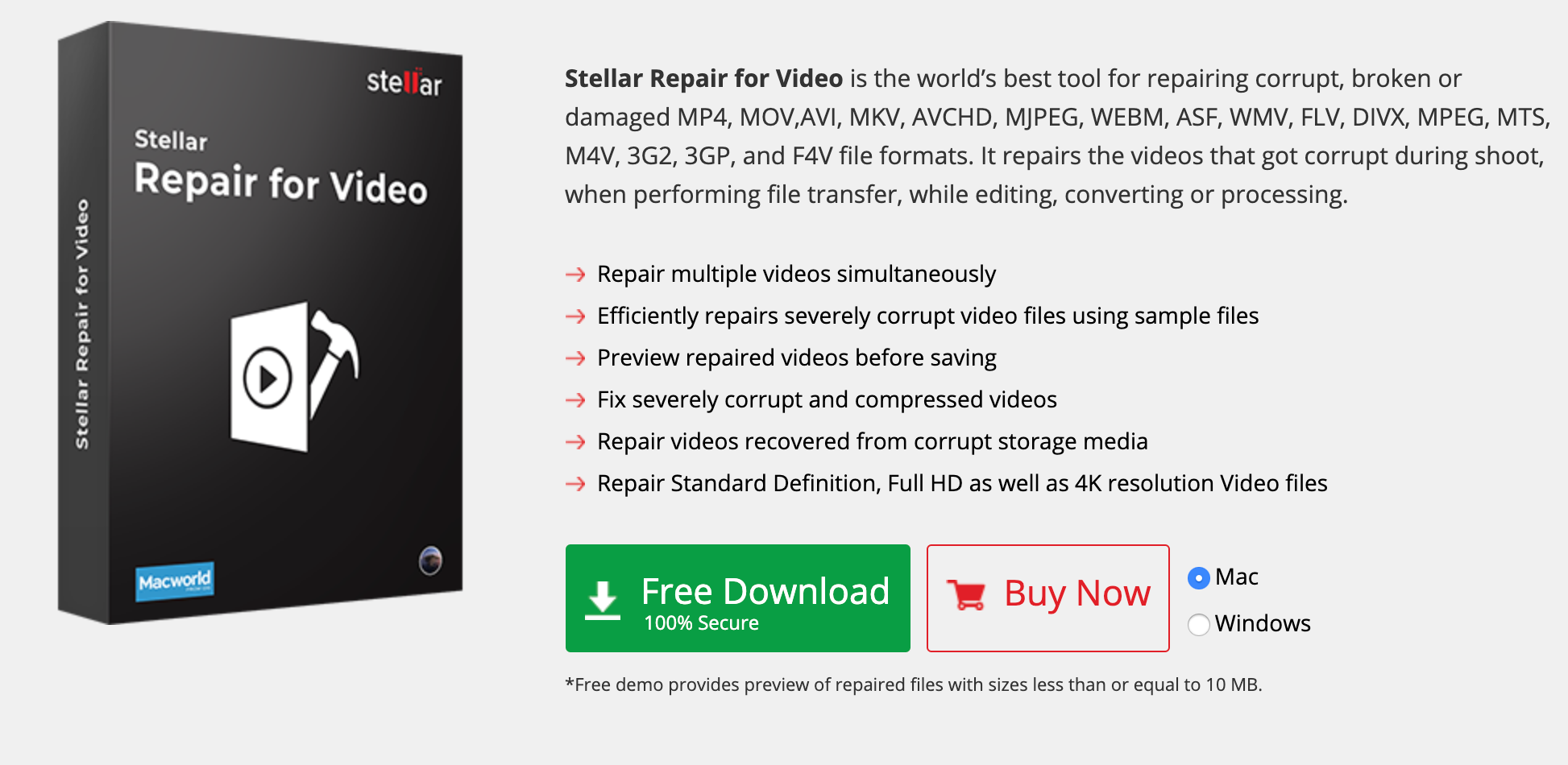 Video Repair Tool - Stellar Repair