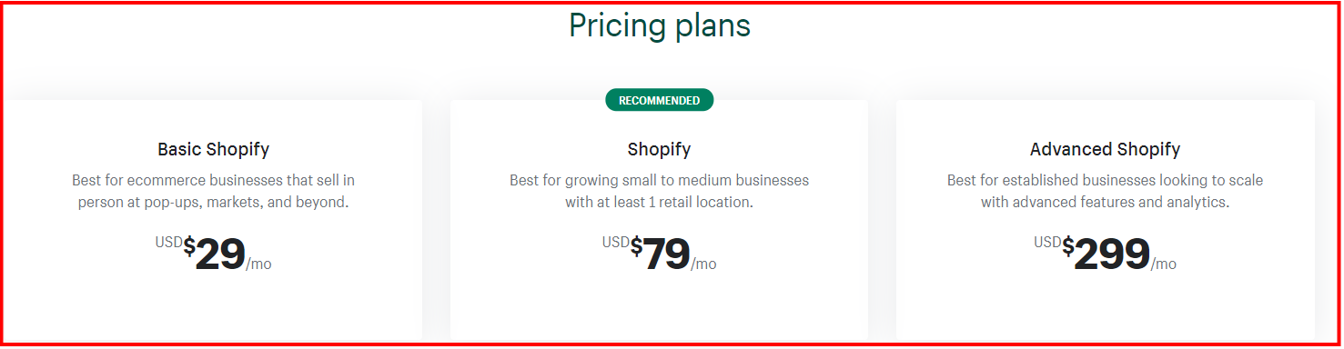  Ecommerce Business in India -Pricing Plan