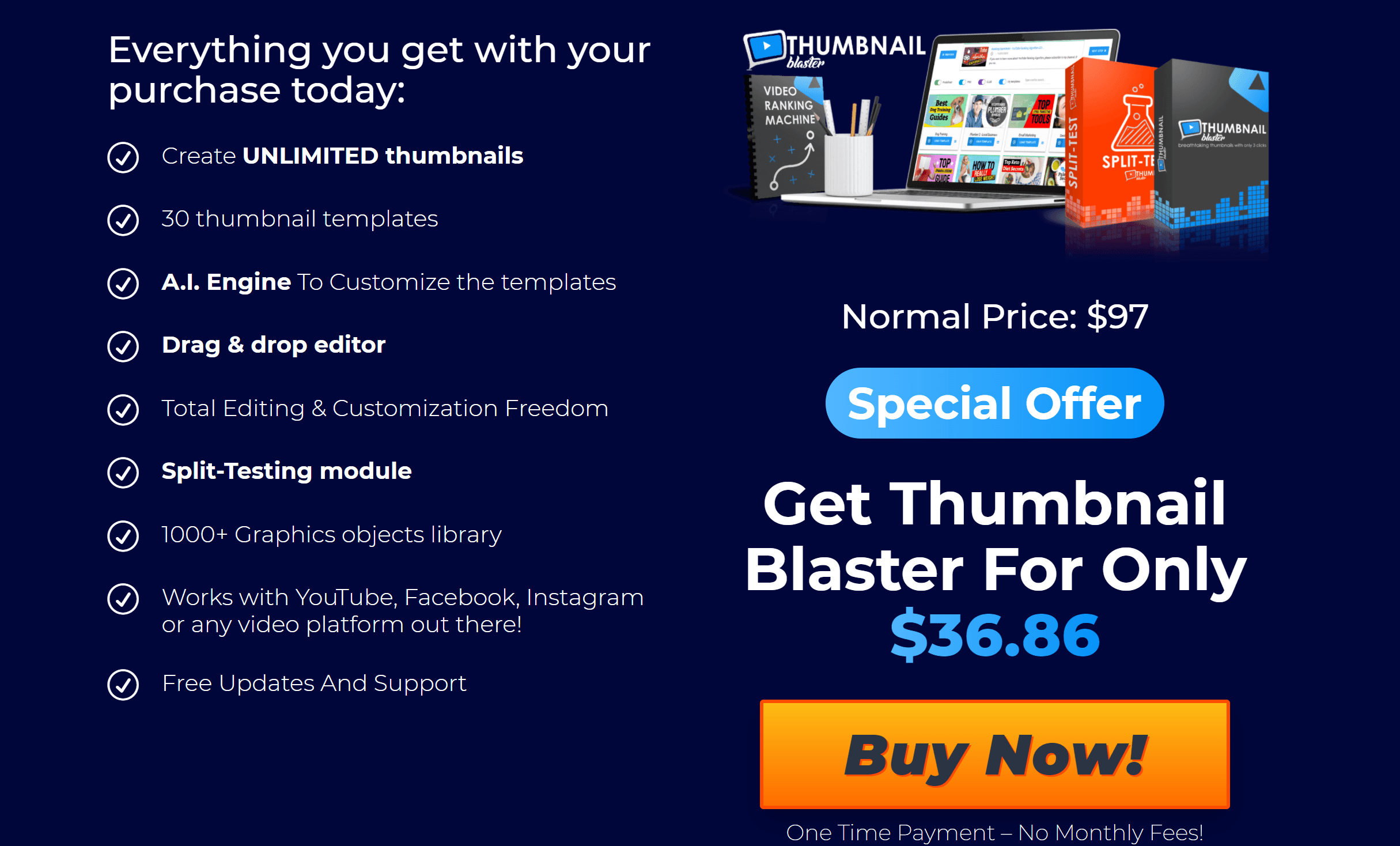 Thumbnail blaster pricing