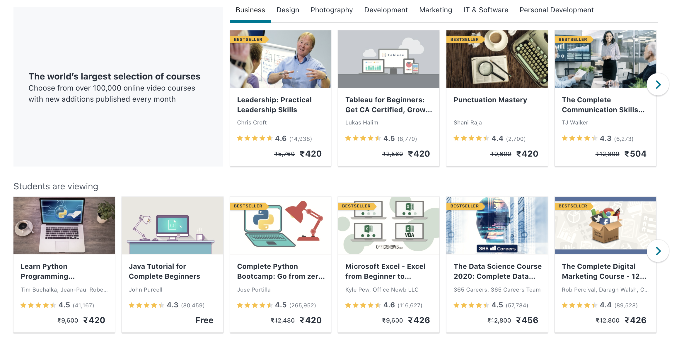 Udemy COntent