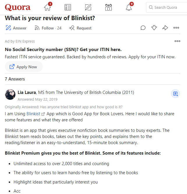 Blinkist-Review-Quora