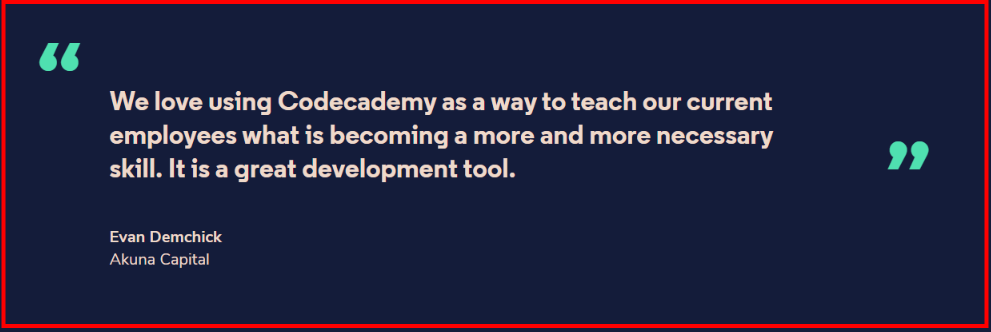 Codecademy For Business _ Codecademy Testimonial