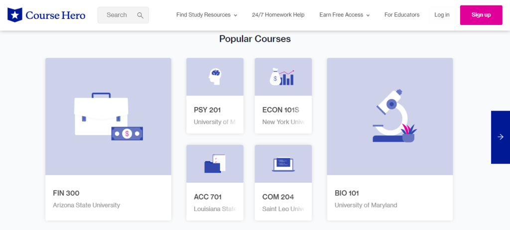 Course Hero Popular Courses