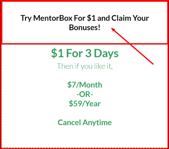 MentorBox Review - Pricing