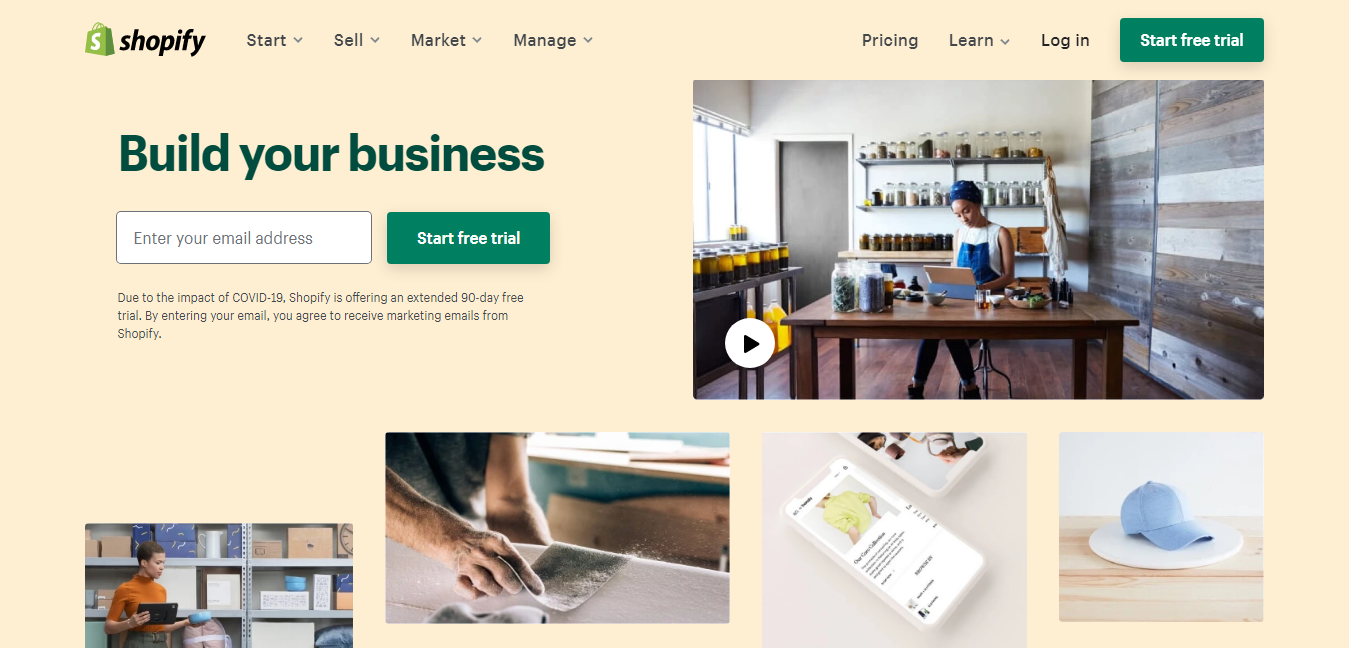 Shopify-Cửa hàng kinh doanh trực tuyến