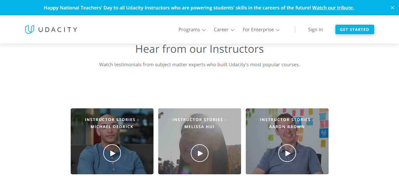 Udacity Tutors and Instructors