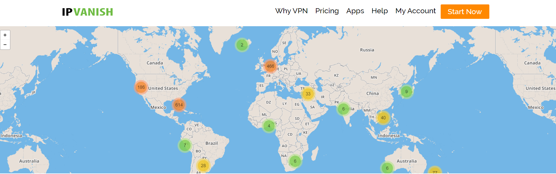 VPN Server Locations - IPVanish VPN