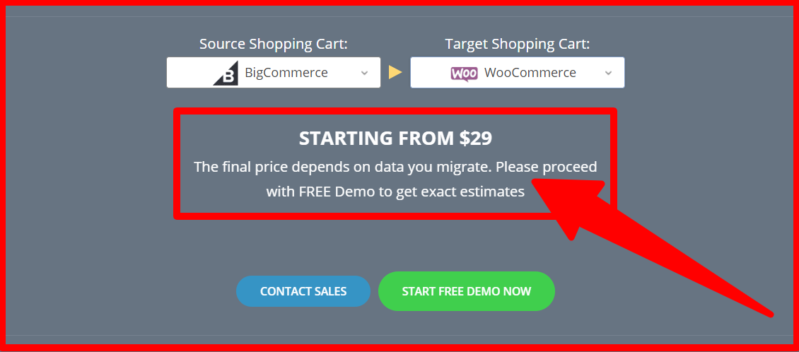  BigCommerce to WooCommerce Using Cart2Cart - Cart2Cart Pricing Plan