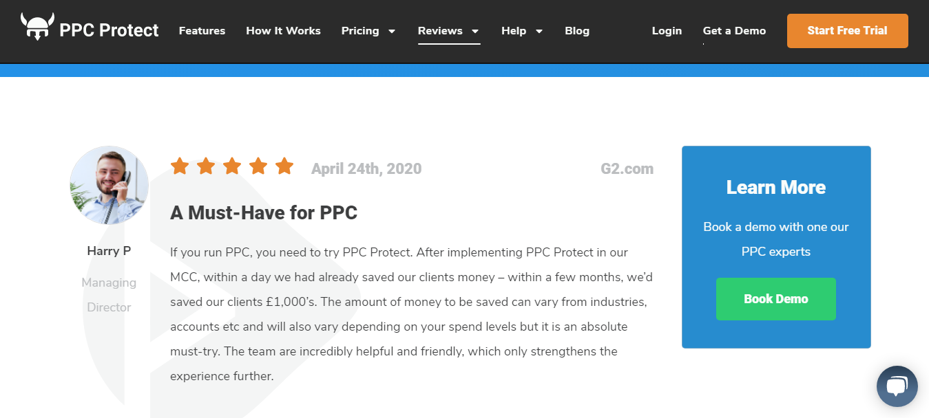 PPC Protect Customer Reviews