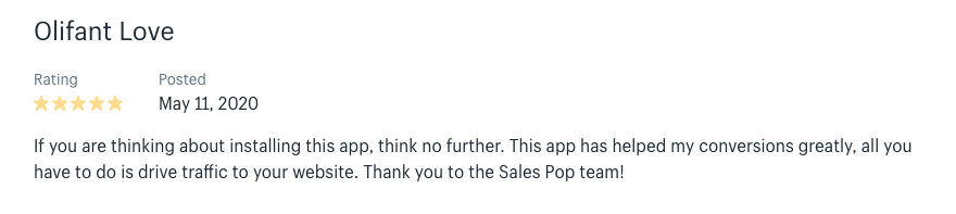 SalesPop Customer Reviews