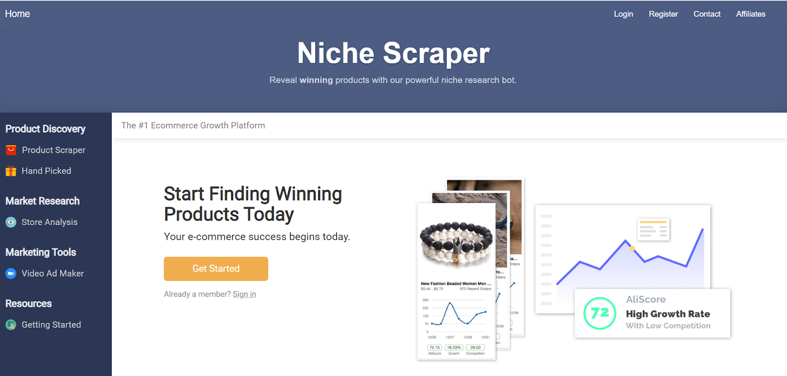 Meilleurs outils Shopify pour espionner vos concurrents - Niche Scraper