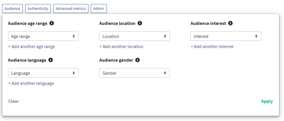 Audience Filter