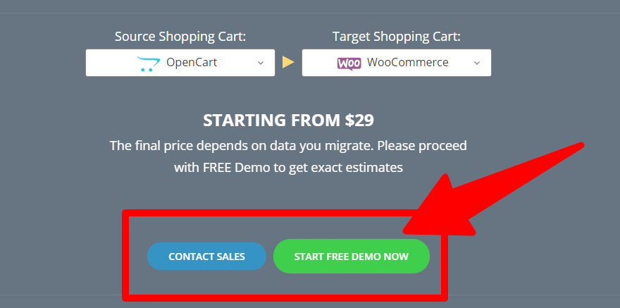 OpenCart_to_WooCommerce - Pricing Plan