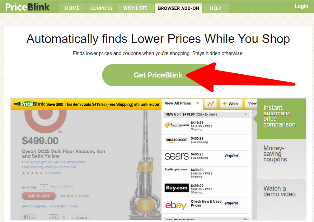 Amazon Analytics Tools – Price Blink