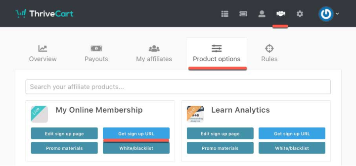 Adding Affiliate Products in ThriveCart