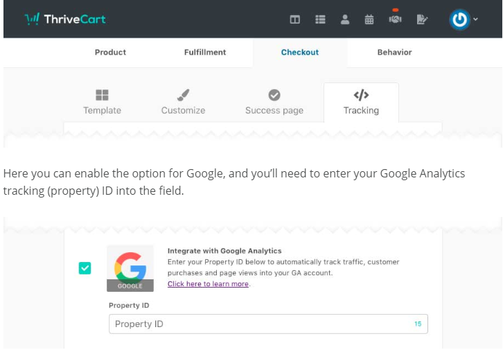 Create ThriveCart Google Tracking