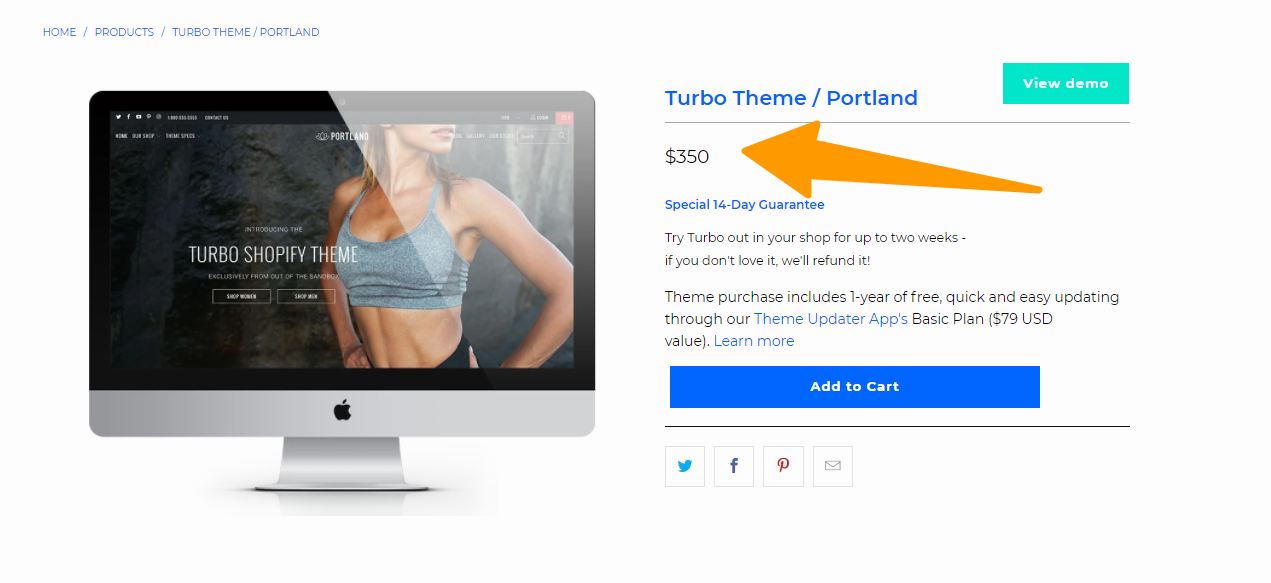 Turbo Shopify Theme Pricing comparison