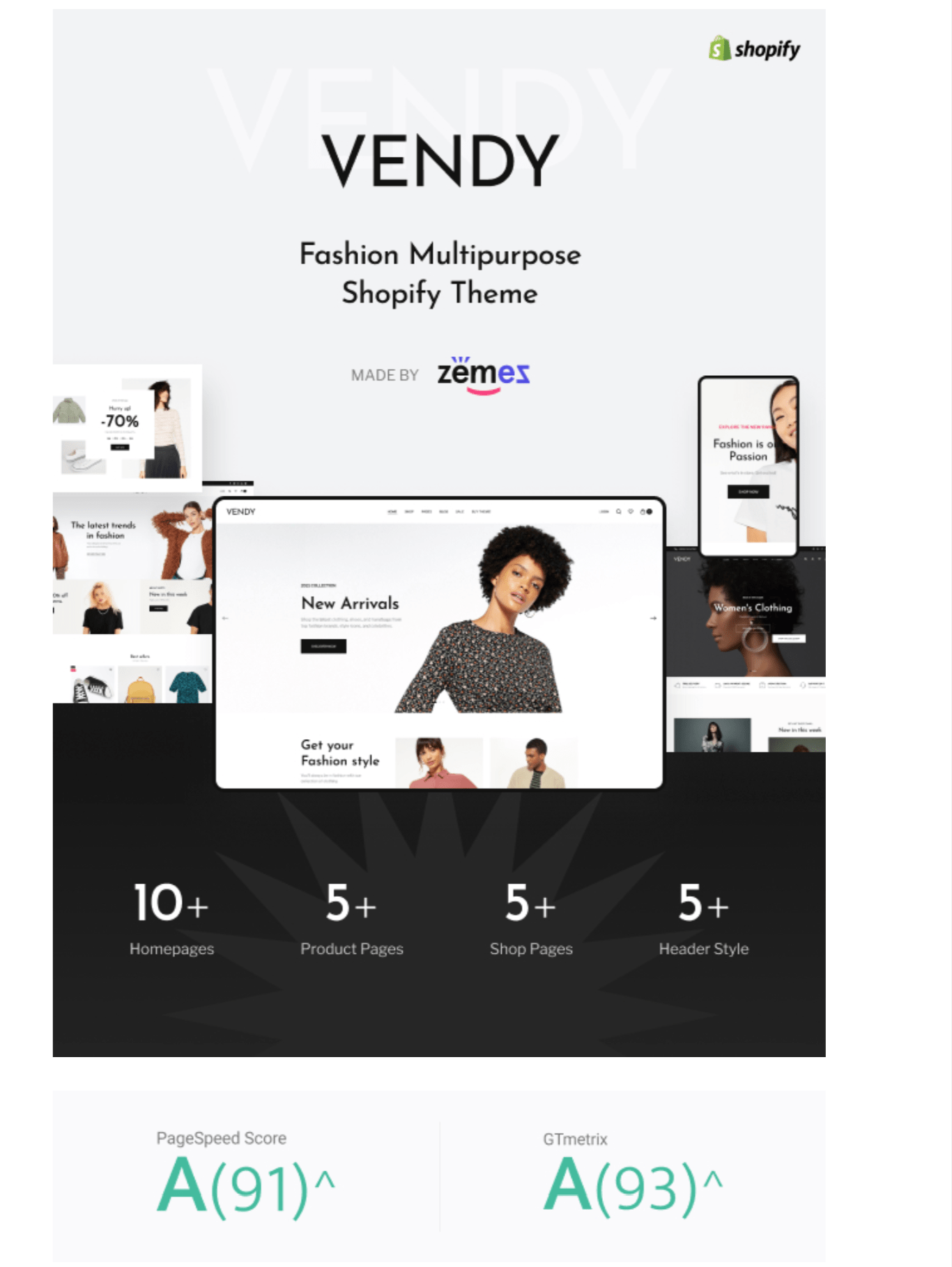 Vendy - Chủ đề Shopify đa năng dành cho thời trang