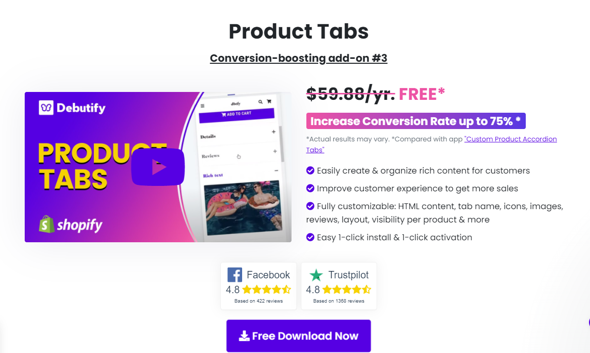 Debuify-Product Tabs