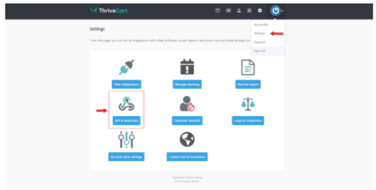 Comment-pouvez-vous-intégrer-tout-avec-ThriveCart- DAshboard