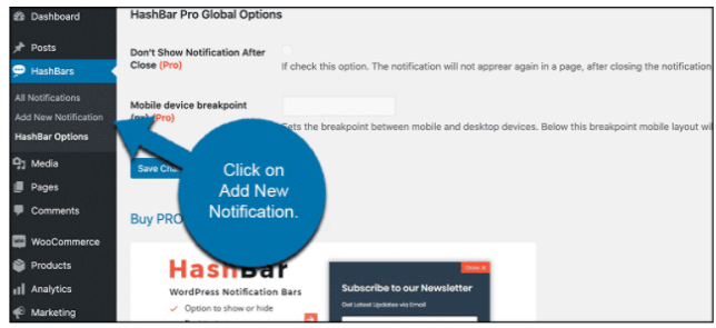 HashBar -Add New Notifications