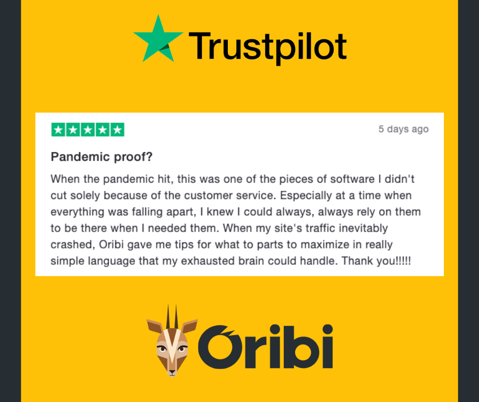 Oribi Trustpilot reviews