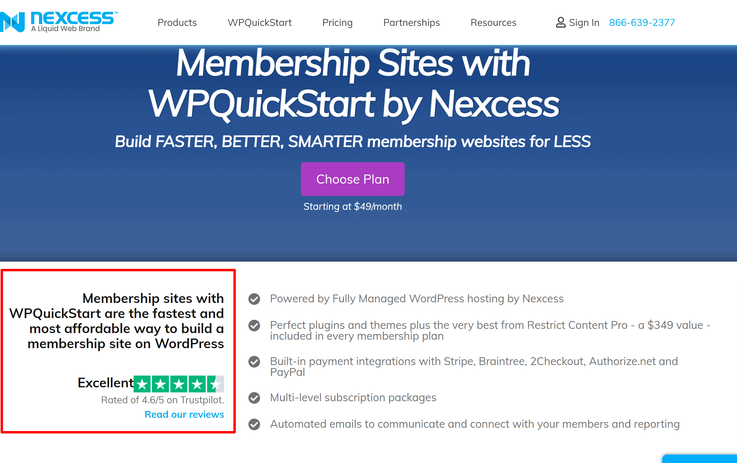 Membership Website Builder WPQuickStart by Nexcess