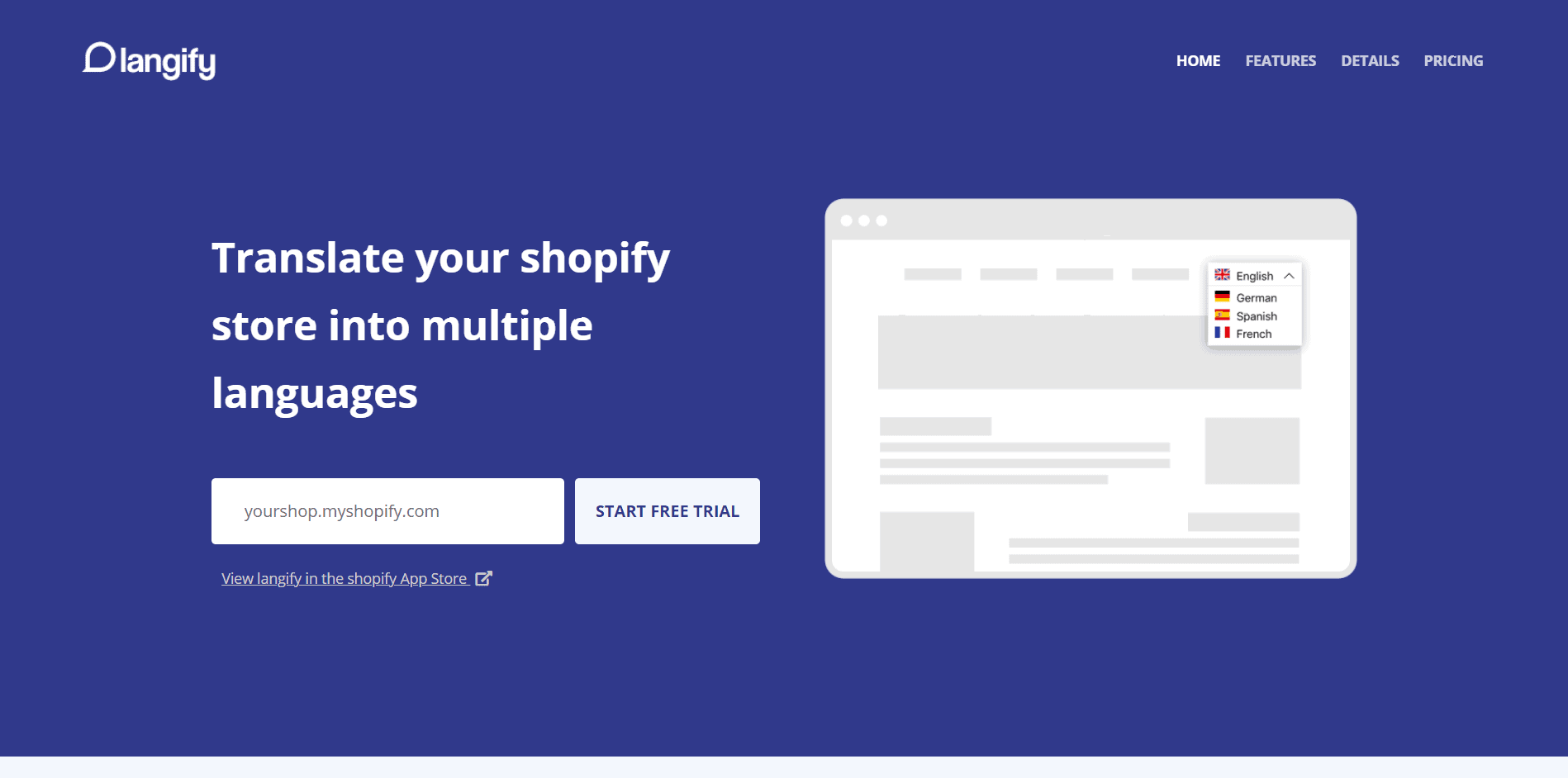 Langify Overview- top shopify multinlingual app