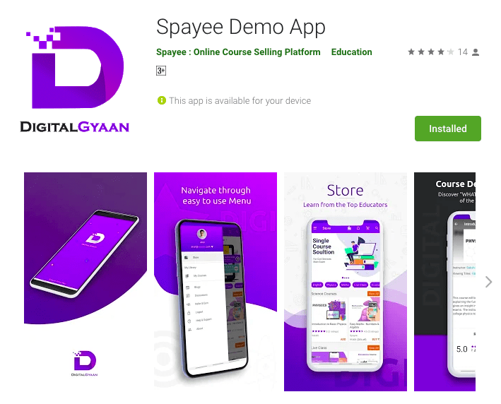 Spayee demo app-spayee vs thinkfic