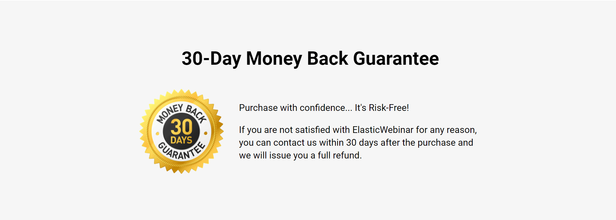 Elastic webinar money back guarantee