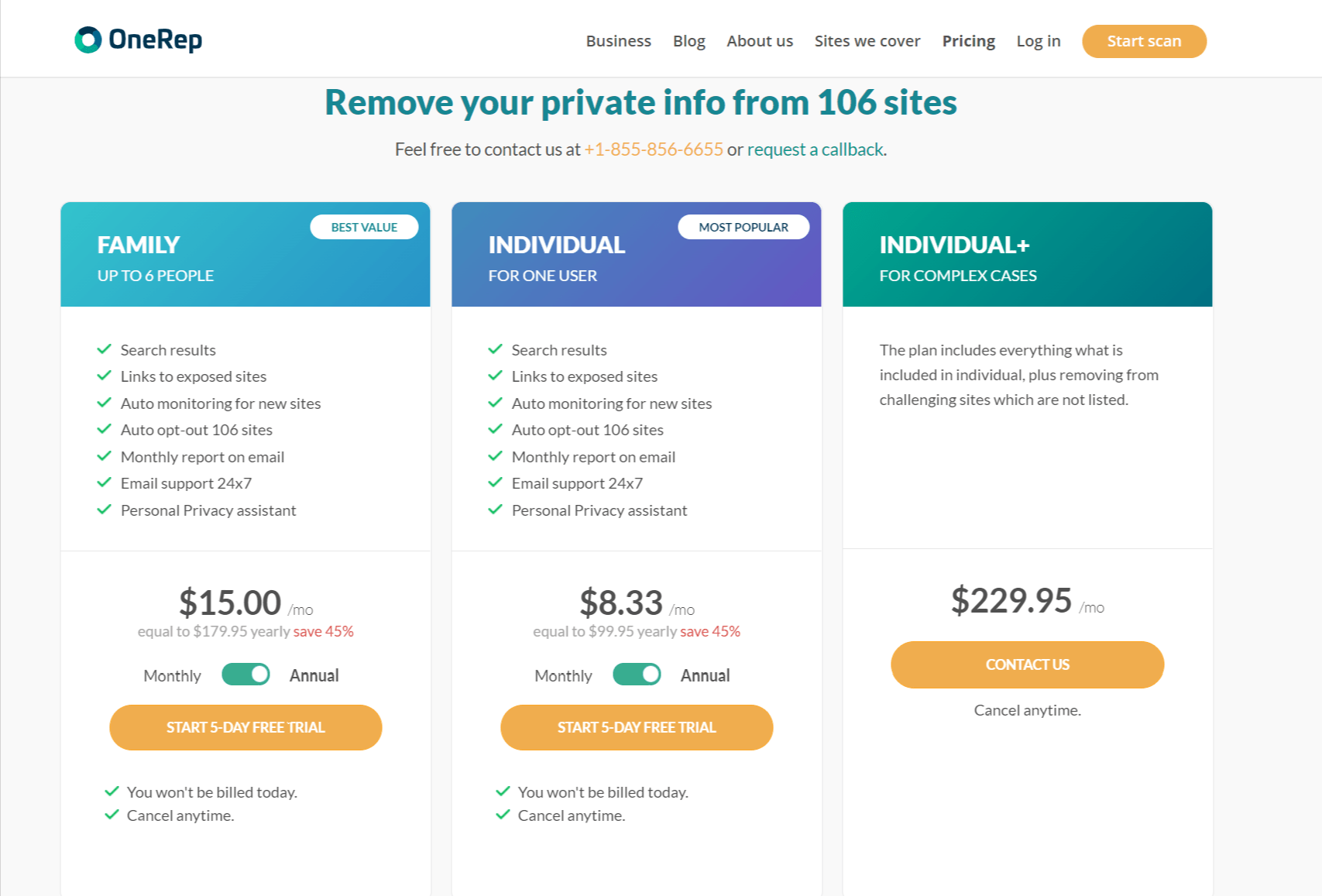 Pricing - oneRep Review