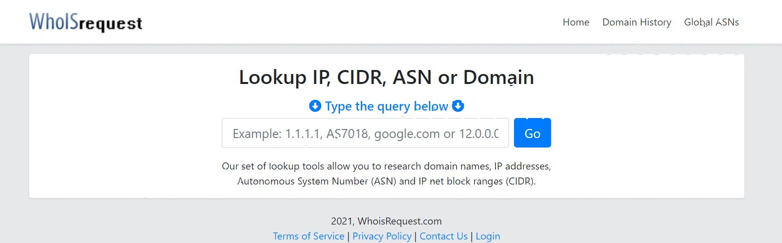 Whoisrequest- Best Tools To Check Domain Ownership