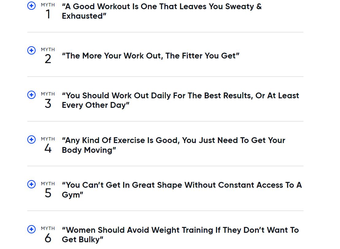 myths about working out
