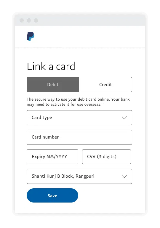 How To Open A PayPal Account In India And Verify It : Link Card