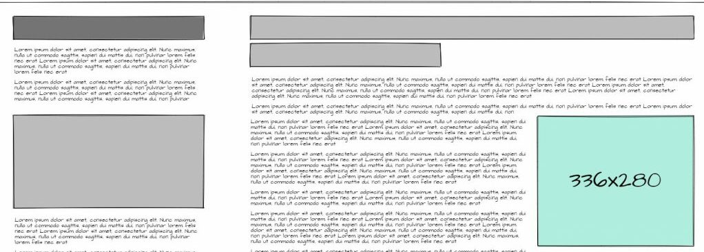 Google AdSense Banner Sizes - Large Rectangle (336 x 280)