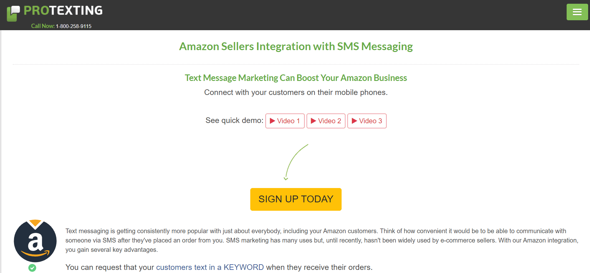ProTexting Amazon Sellers Integration 