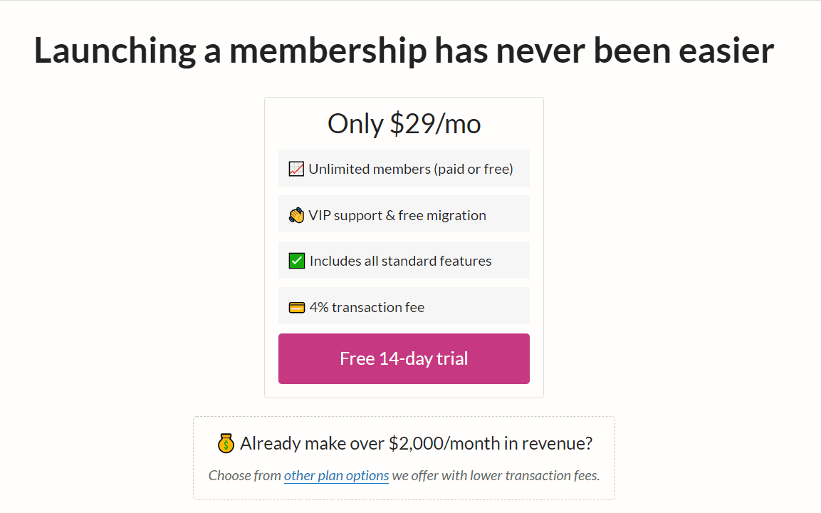 MemberSpace Coupon Code  - pricing