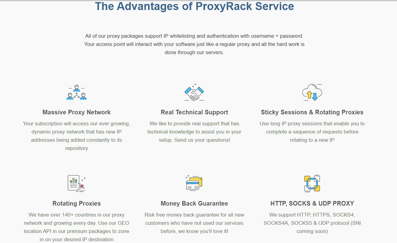 Advantages Of ProxyRack Service