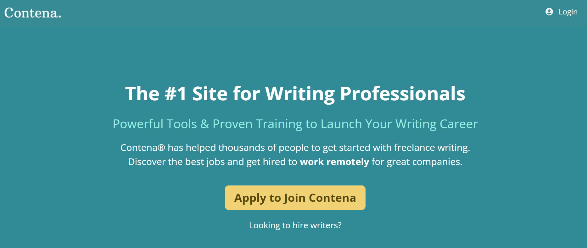 Contena - Website For Freelance Content Writer